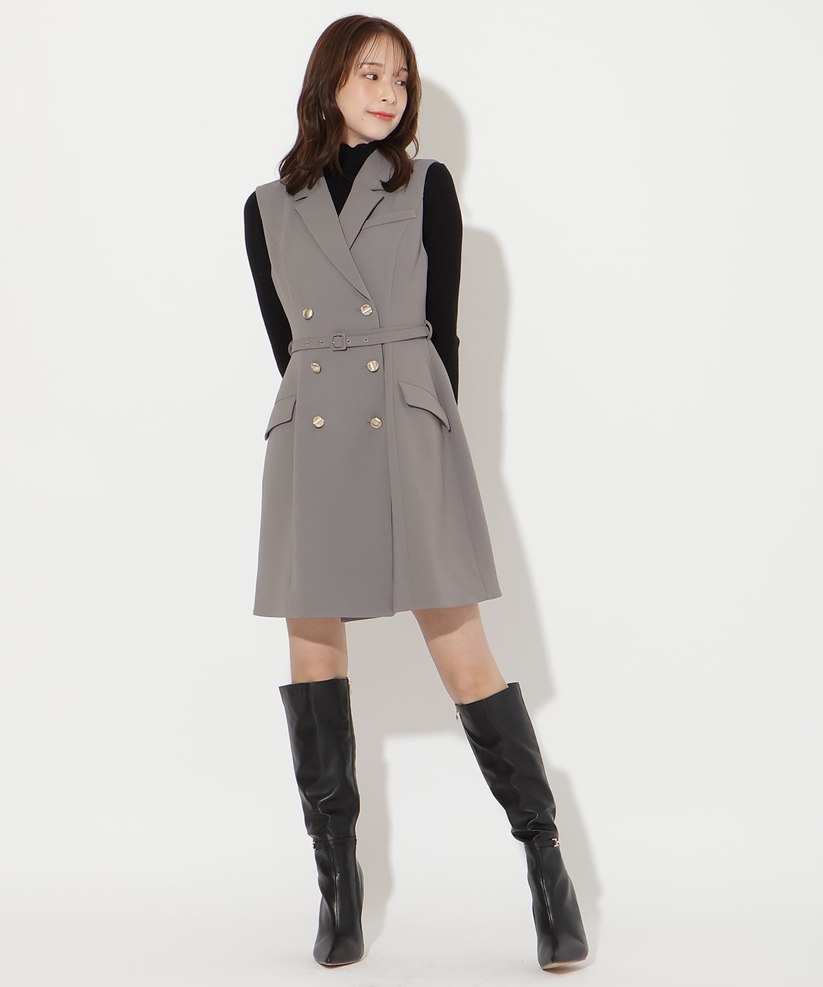 2WAYテーラードジレミニワンピース