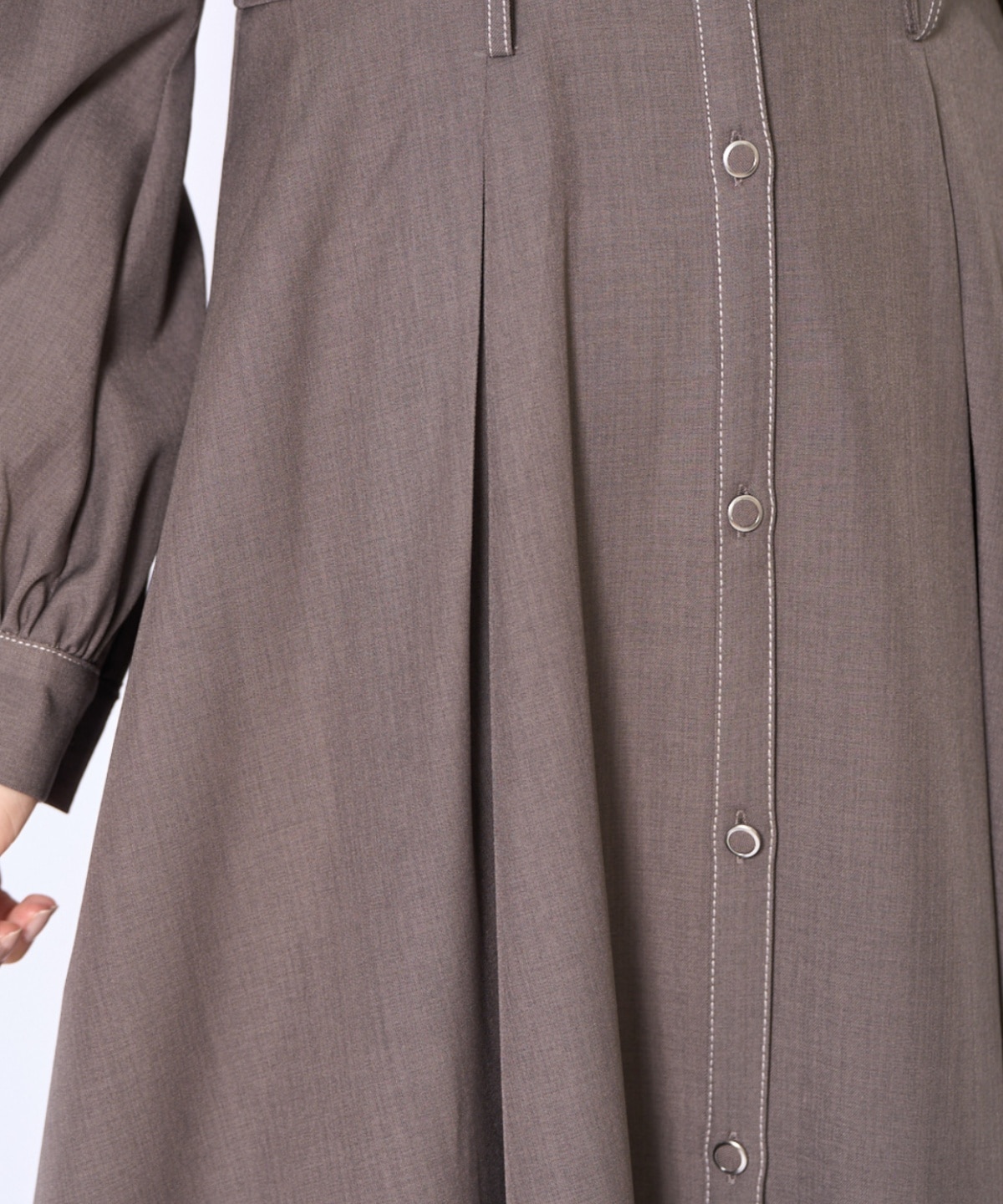 フリルケープシャツワンピース