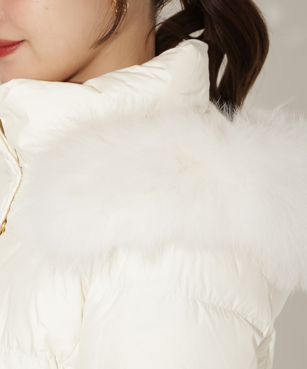 FOXファー付きショートダウン