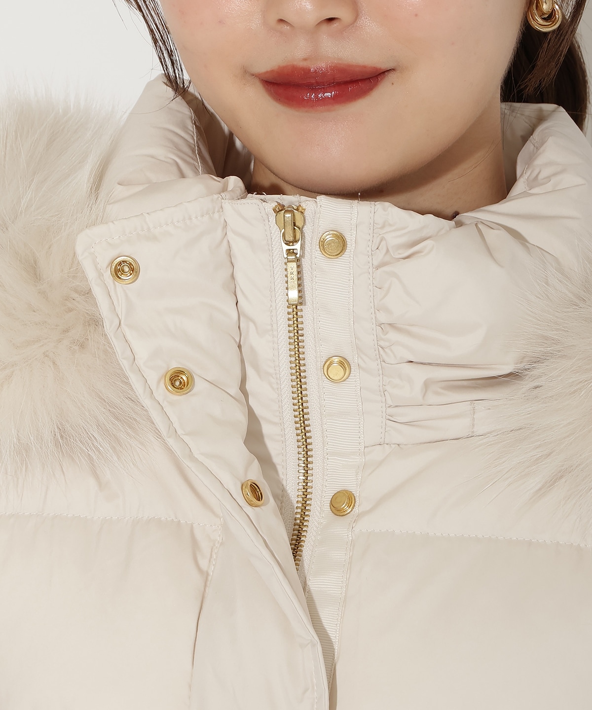 FOXファー付きショートダウン