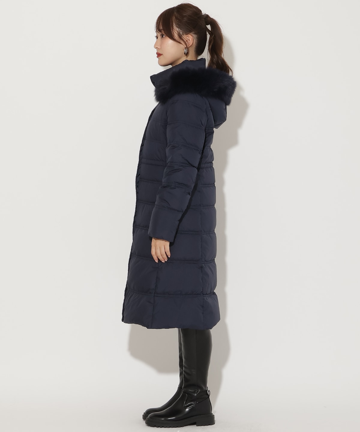 FOXファー付きミドルロングダウン