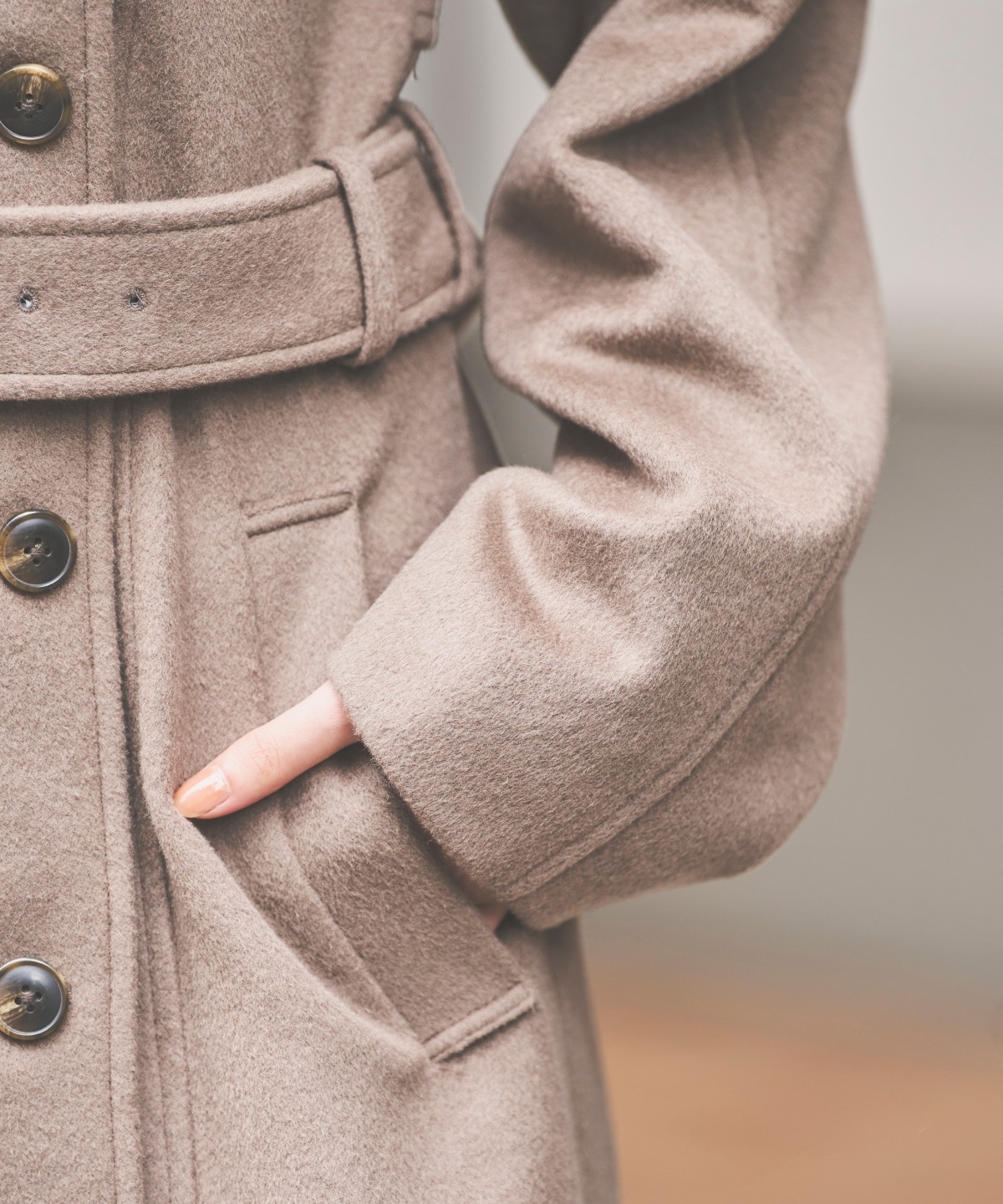 ウールビーバーロングコート