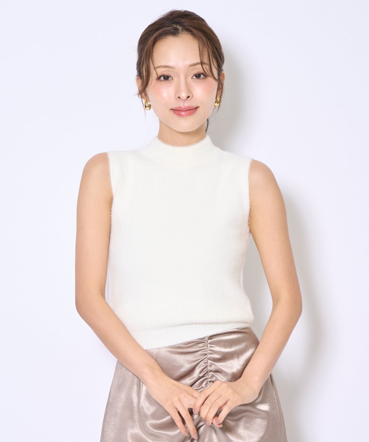 ラメフェザーニットアンサンブル