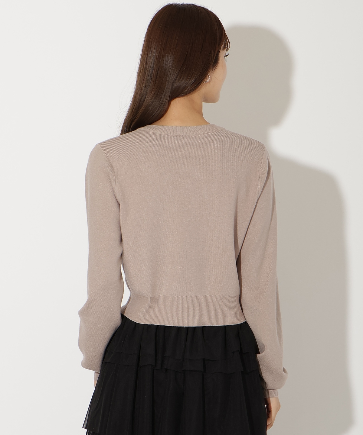 ビジュー×パールニットカーディガン