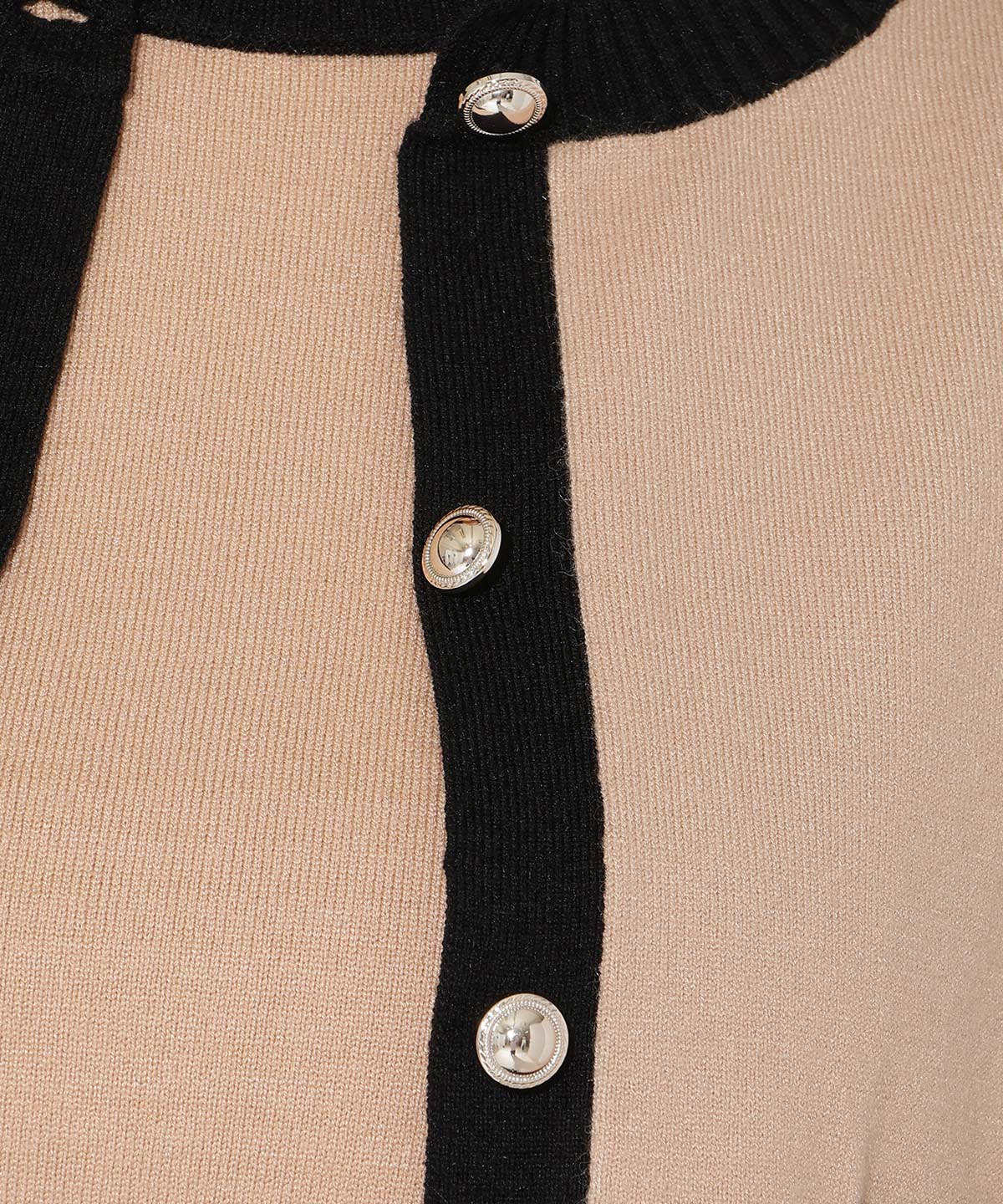 バイカラーアンサンブルニット