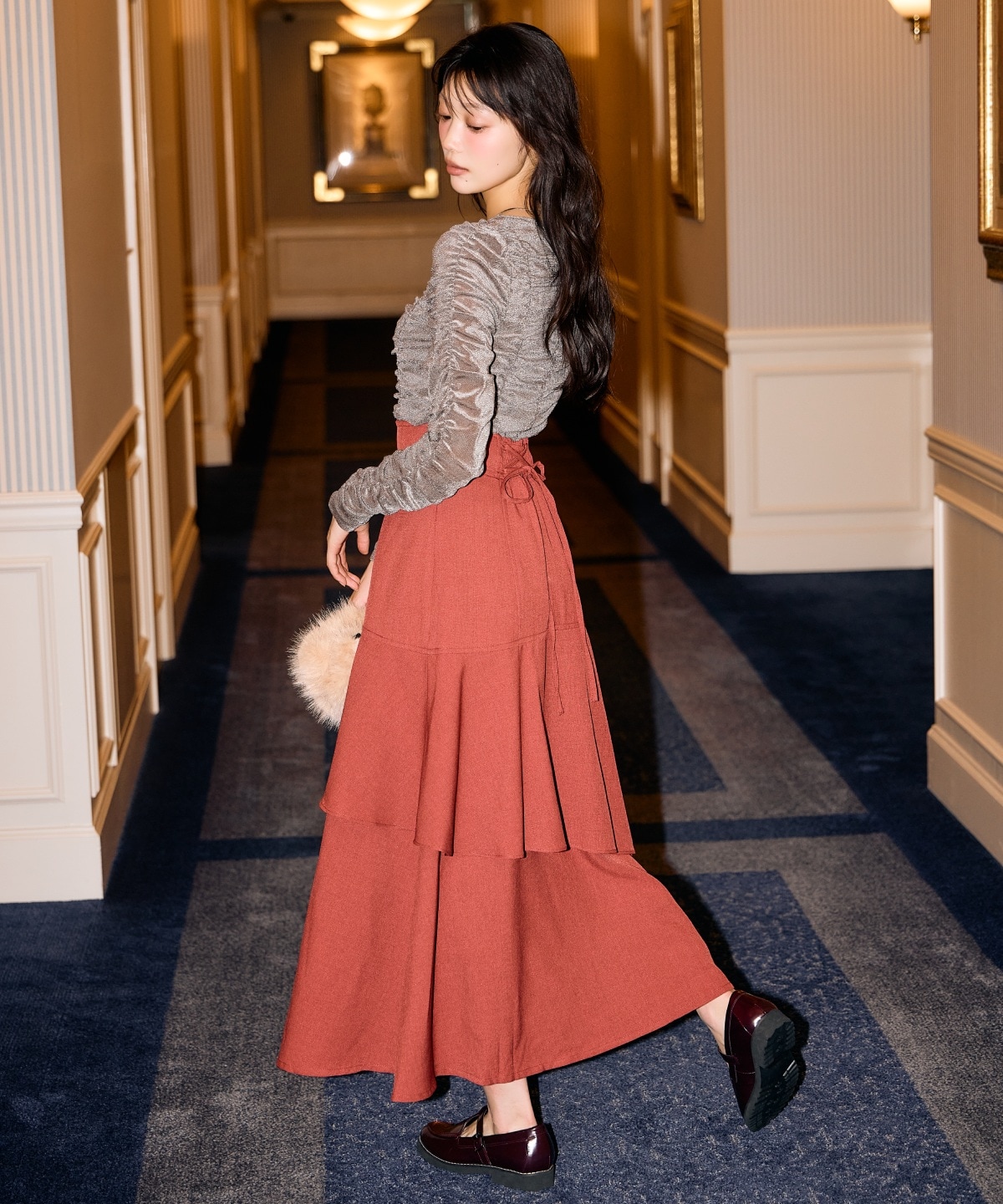 シャーリングベロアプルオーバー