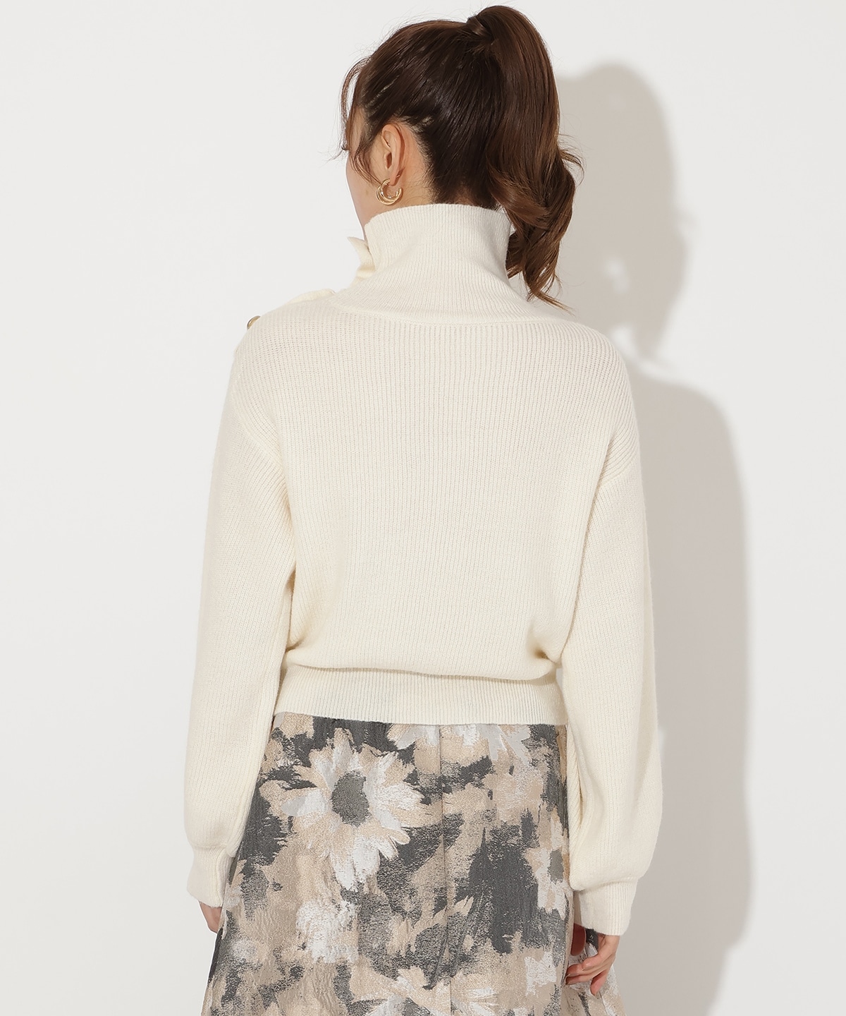 ショルダーボタンマルチウェイニットプルオーバー