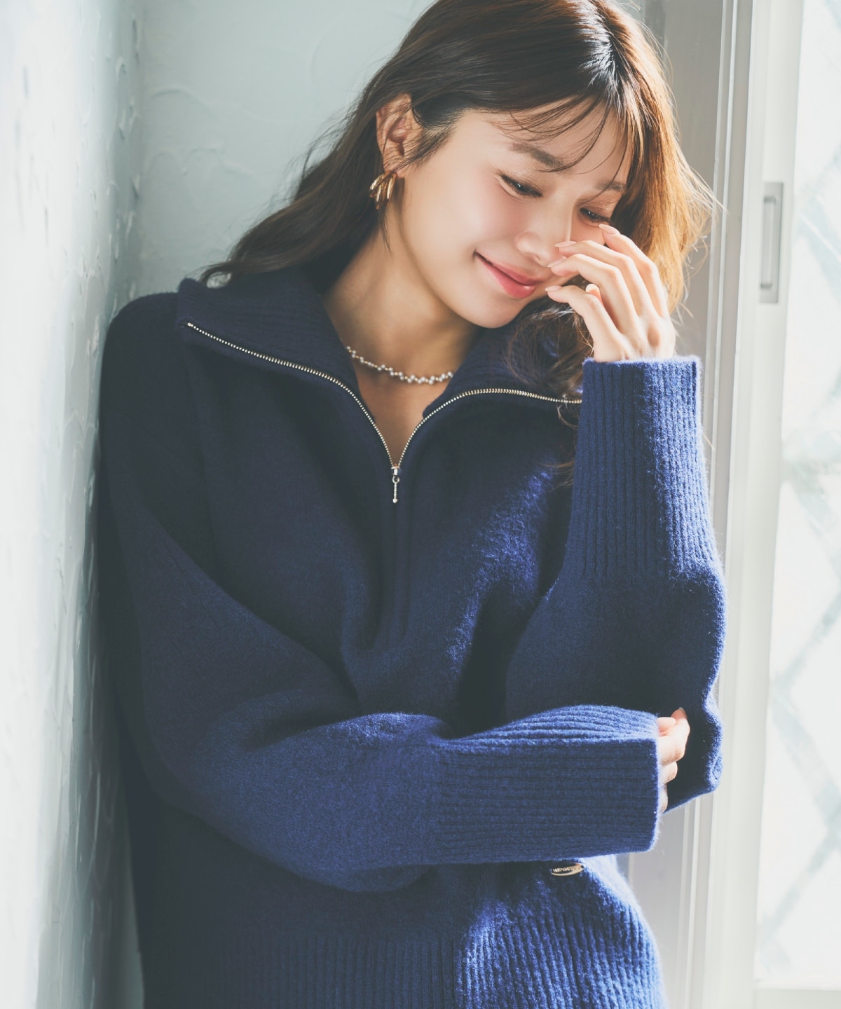 ZIPビッグカラープルオーバー