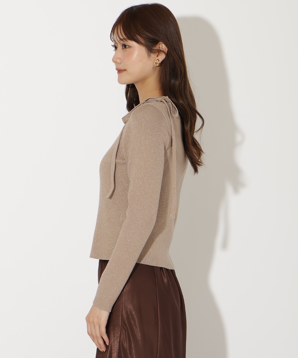 ホルタードッキングカーディガン風プルオーバー