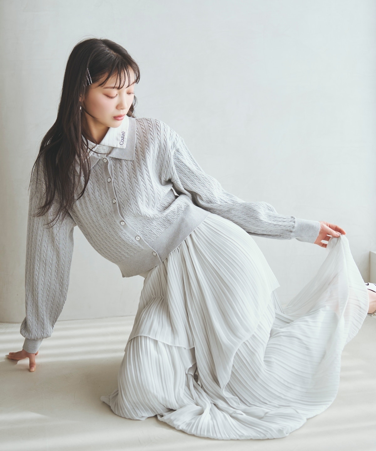 ティアードプリーツスカート