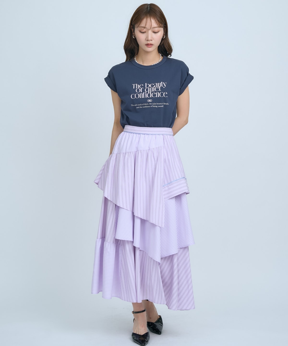 マルチストライプスカート