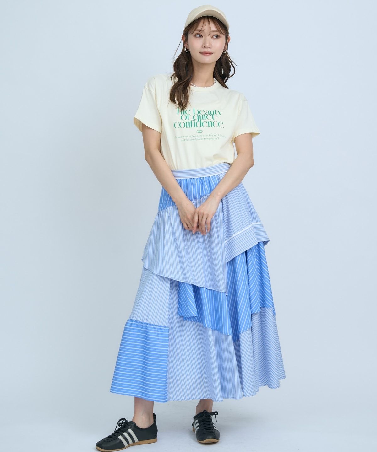 マルチストライプスカート