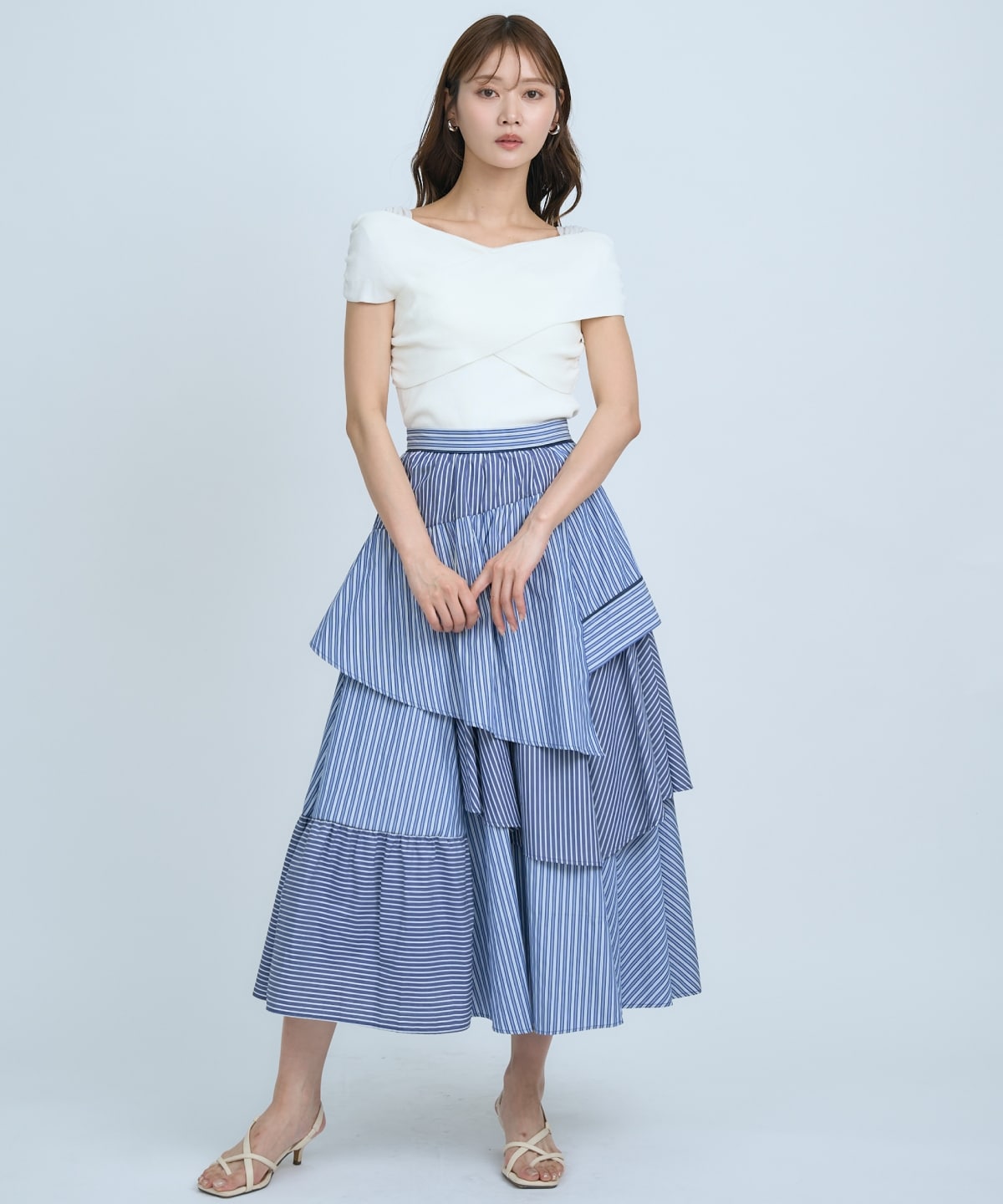 マルチストライプスカート