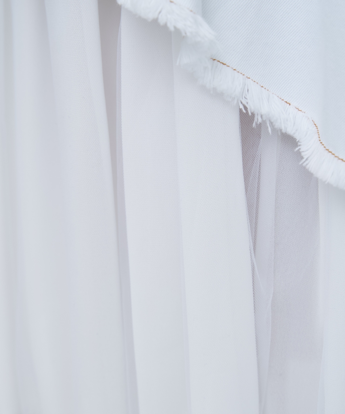 【先行予約受付中】チュール切替デニムスカート