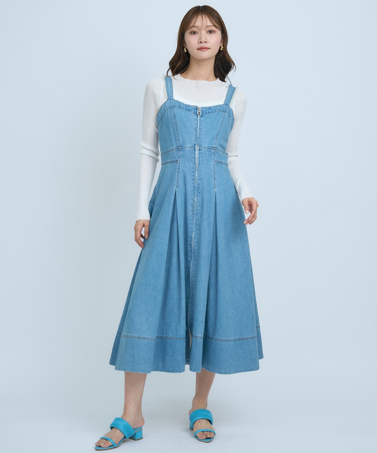 【先行予約受付中】デニムジャンパースカート
