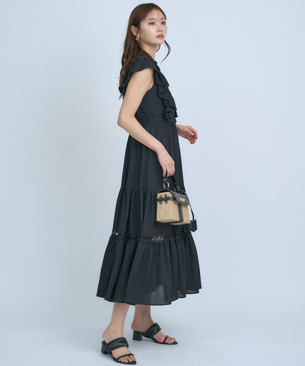 【先行予約受付中】レースフリルシャツワンピース