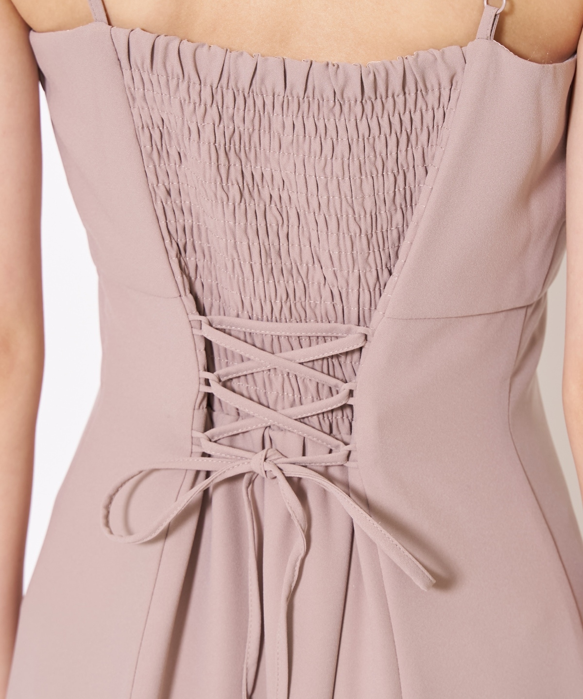 サテントリミングブラウス×ドレス