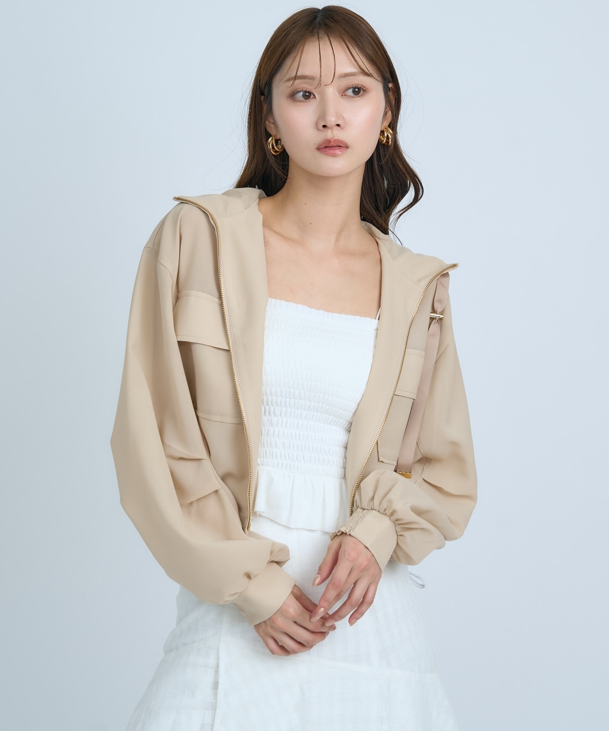 【先行予約受付中】シアーフーディーブルゾン