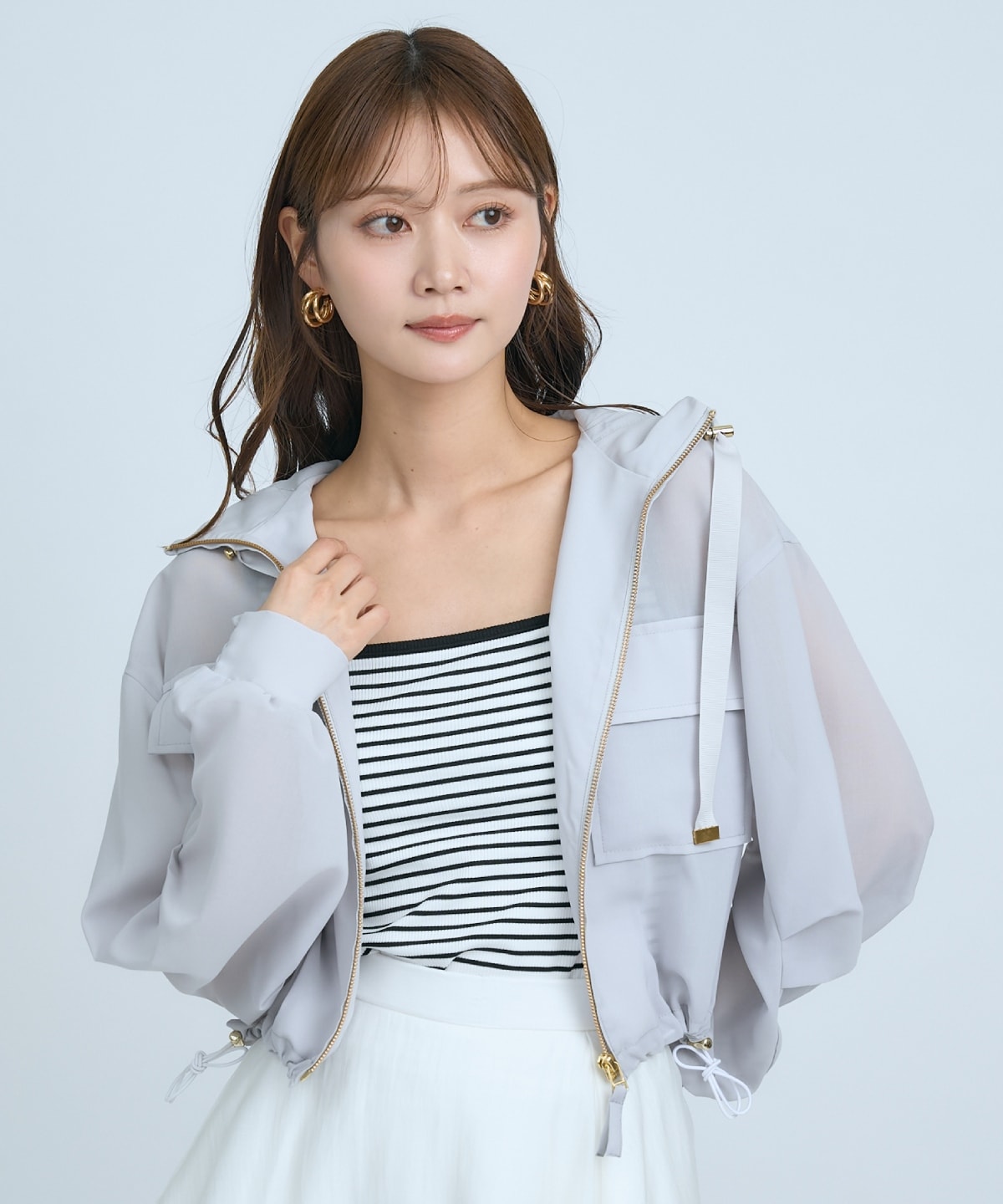 【先行予約受付中】シアーフーディーブルゾン