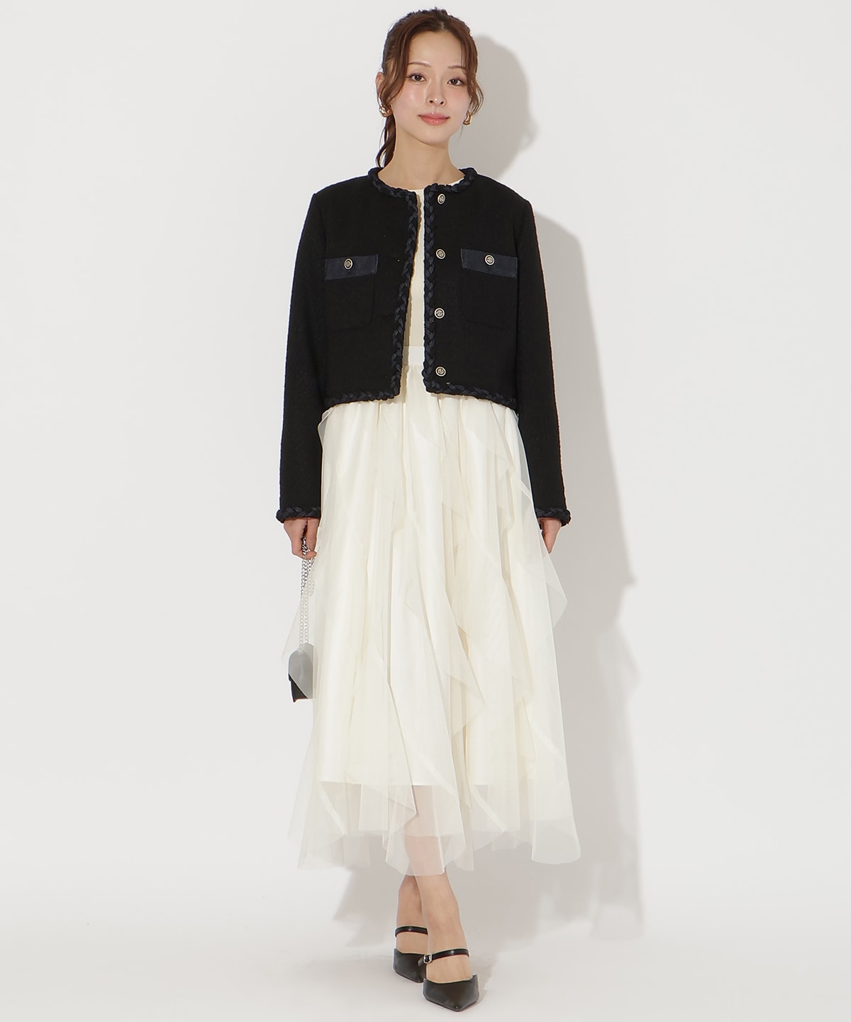 【先行予約受付中】デニムコンビツイードジャケット