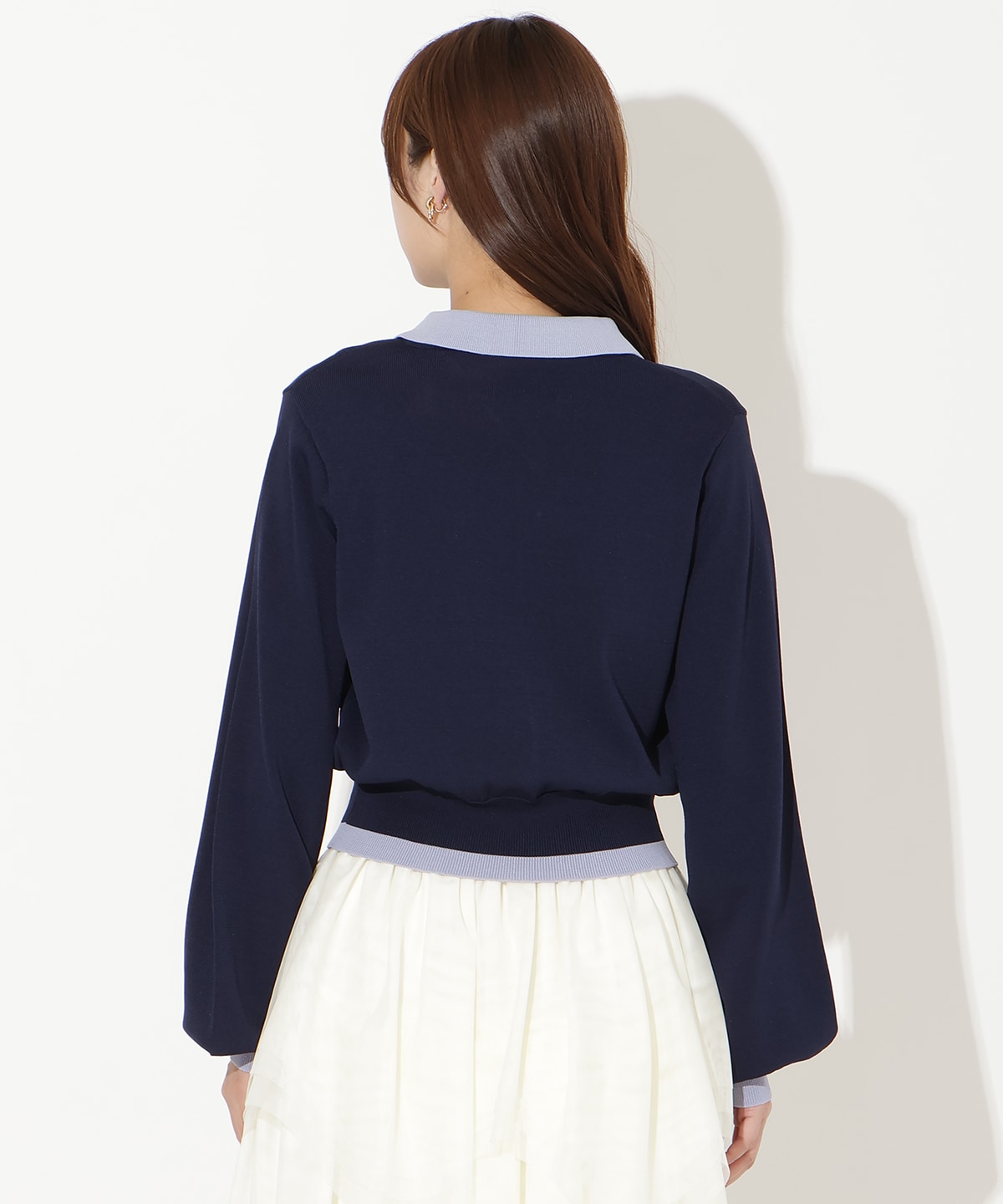 【先行予約受付中】配色レイヤードライクニットカーディガン