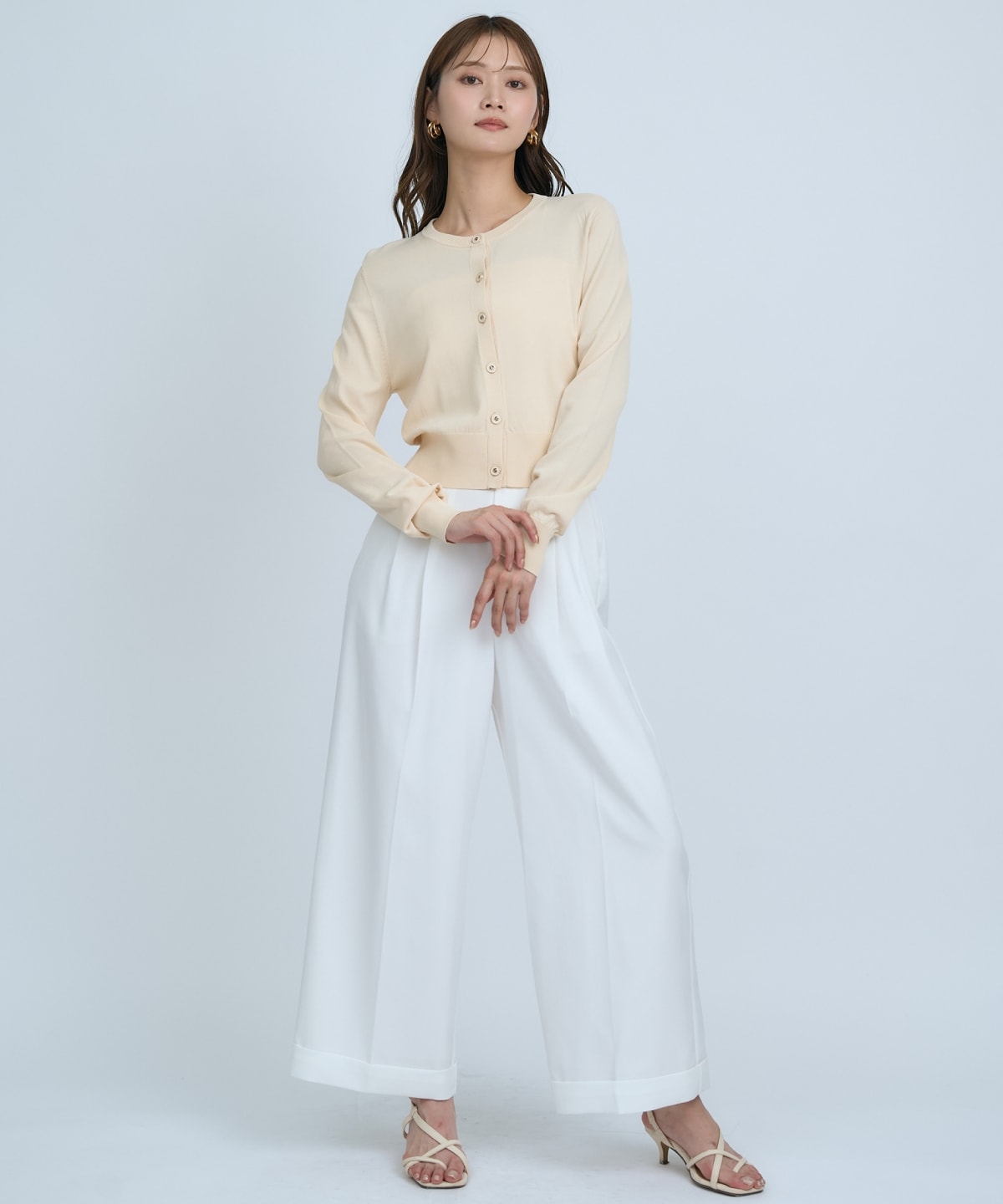 【UVカット】クルーネックカーディガン