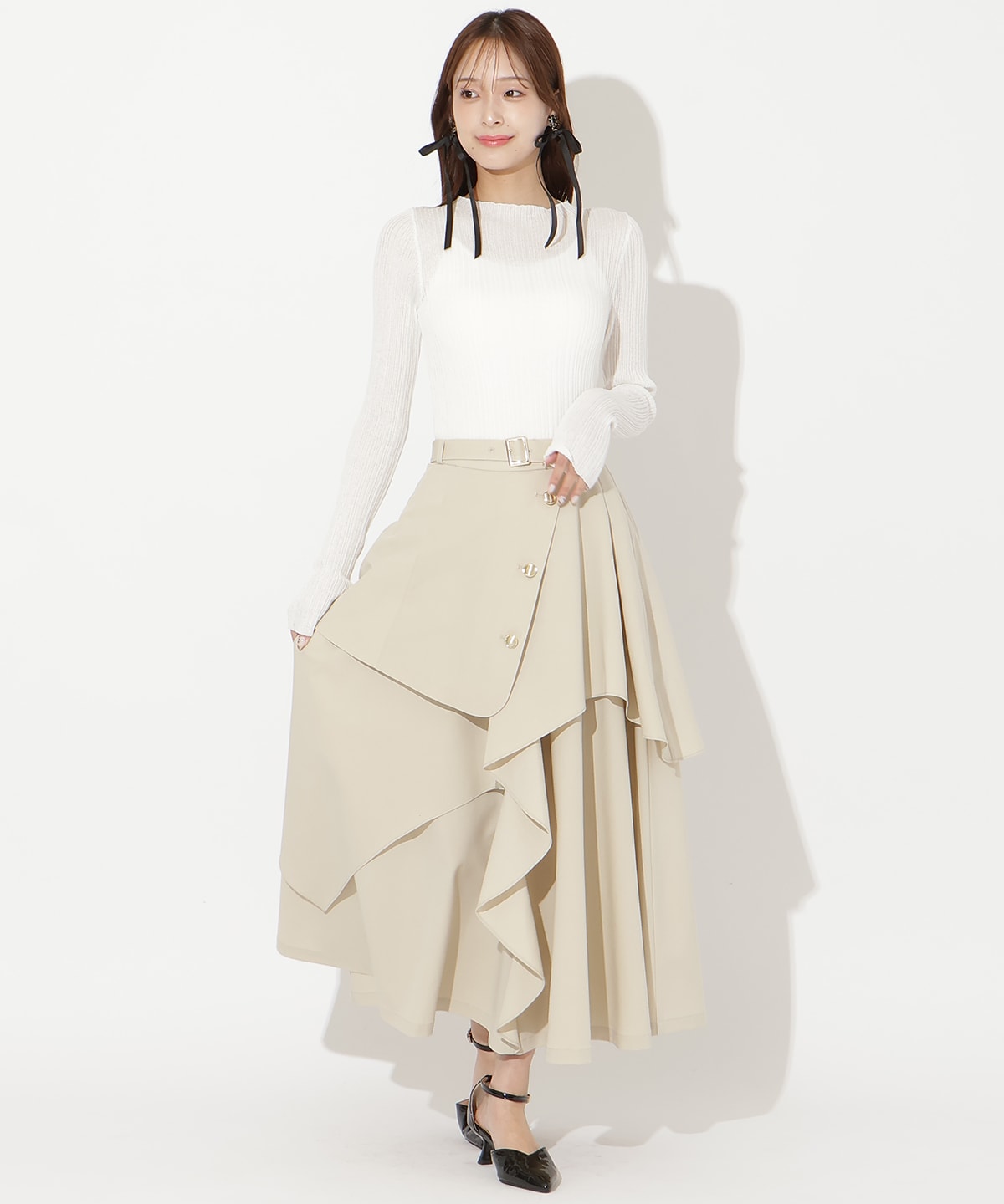 【先行予約受付中】シアーランダムリブニットプルオーバー