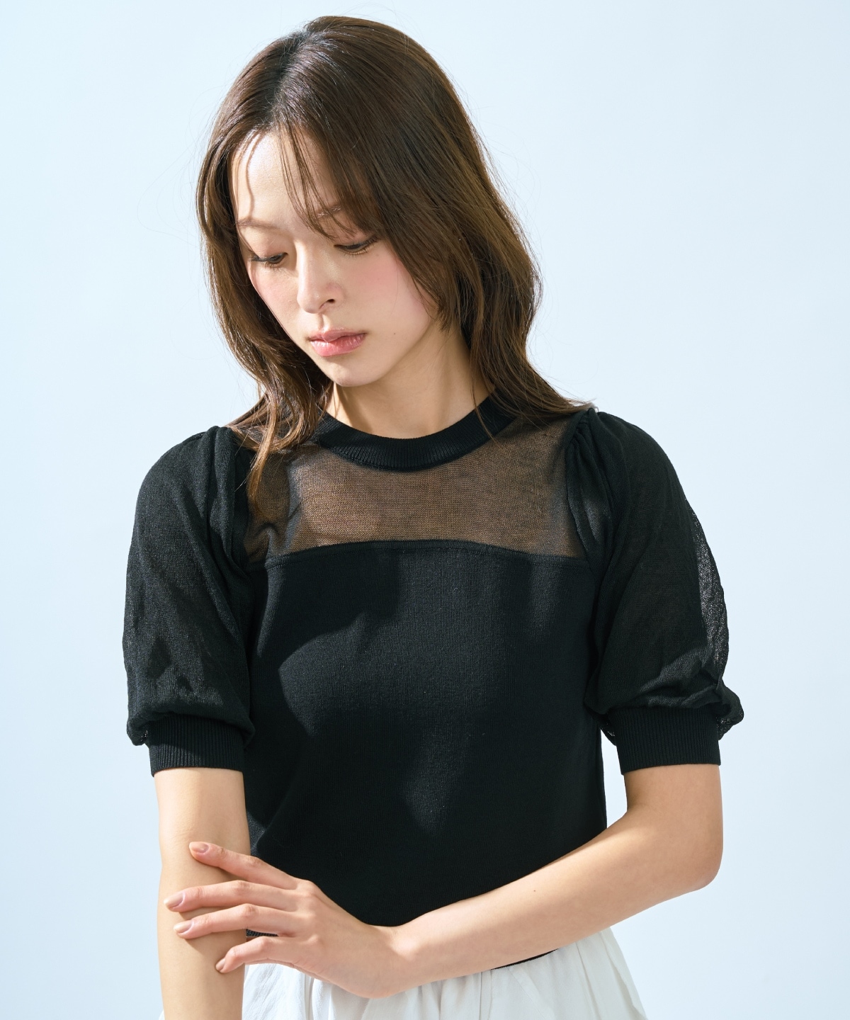 【先行予約受付中】シアーニットクルーネックプルオーバー