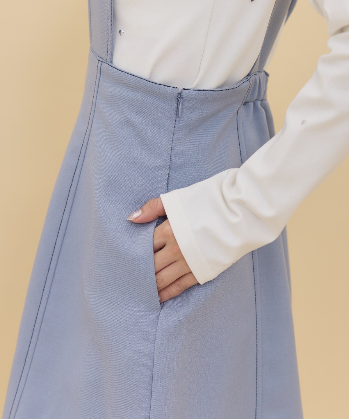 【セットアップ可能】2wayレングスウーリッシュジャンパースカート