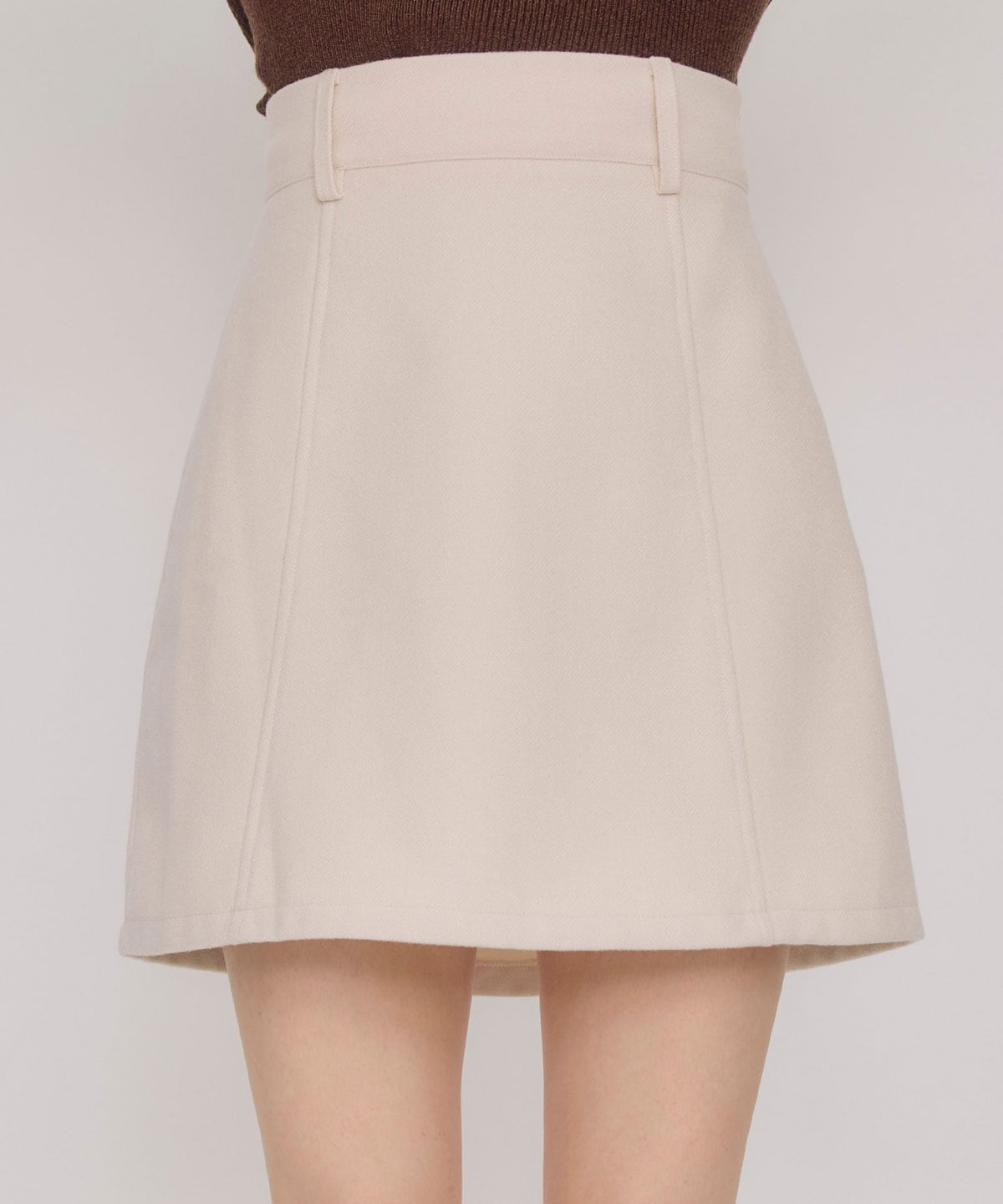 【セットアップ可能】ハイウエストフレアミニスカート