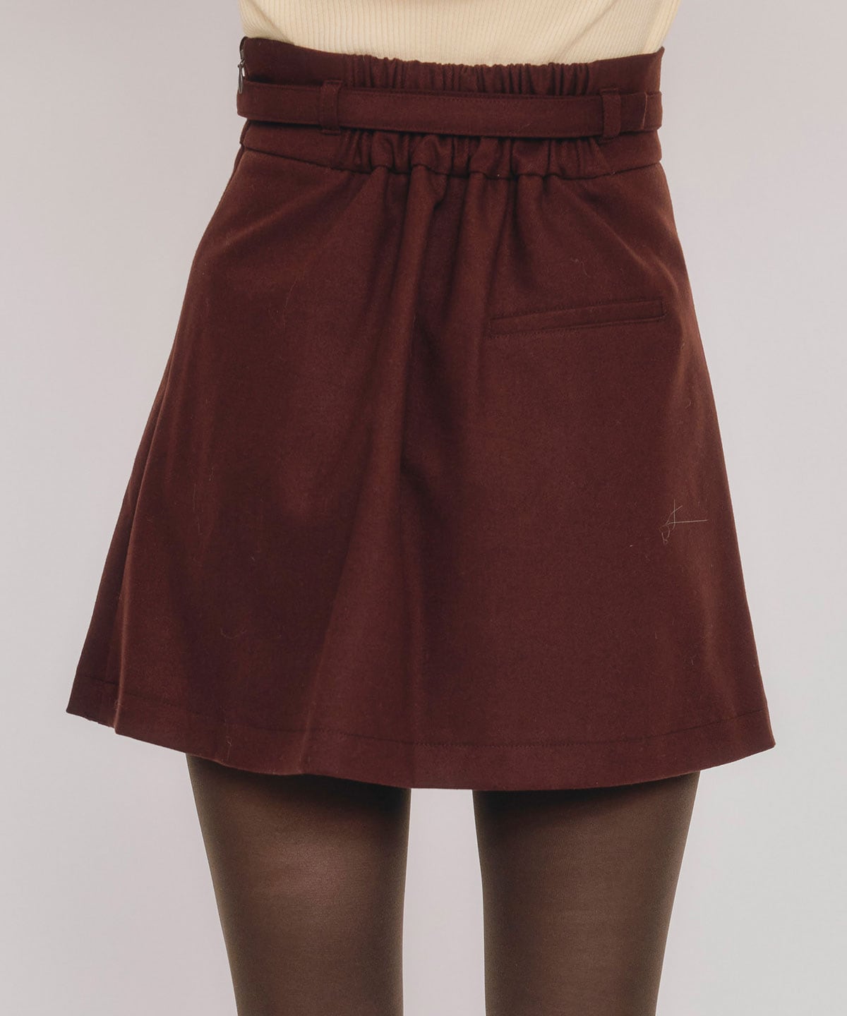 メルトンライクプリーツミニスカート