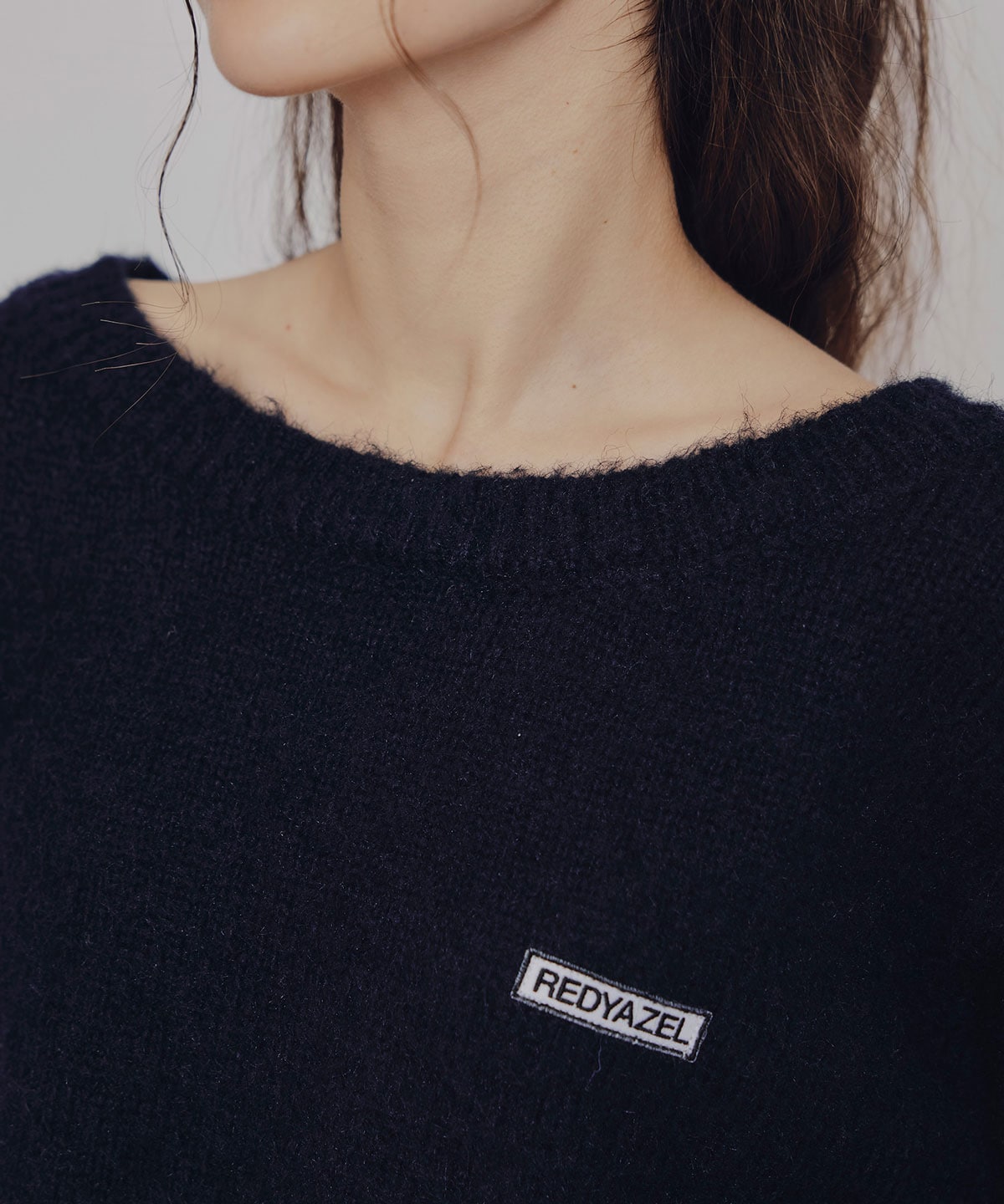 フラッフィニットボーダープルオーバー×タイトミニスカートセットアップ