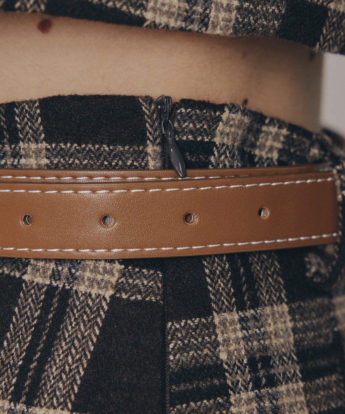 クラシカルチェックコンパクトシャツ×ロングスカートセットアップ(F