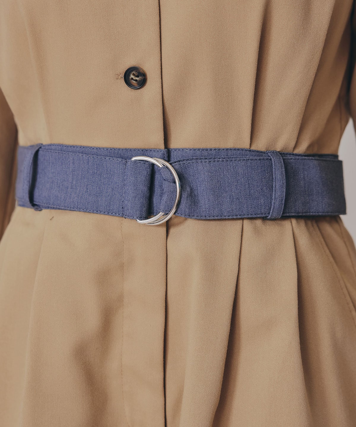 バイカラーベルトショートオールインワン