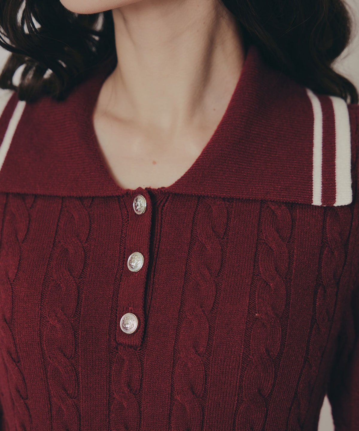 ラインケーブルミニニットワンピース