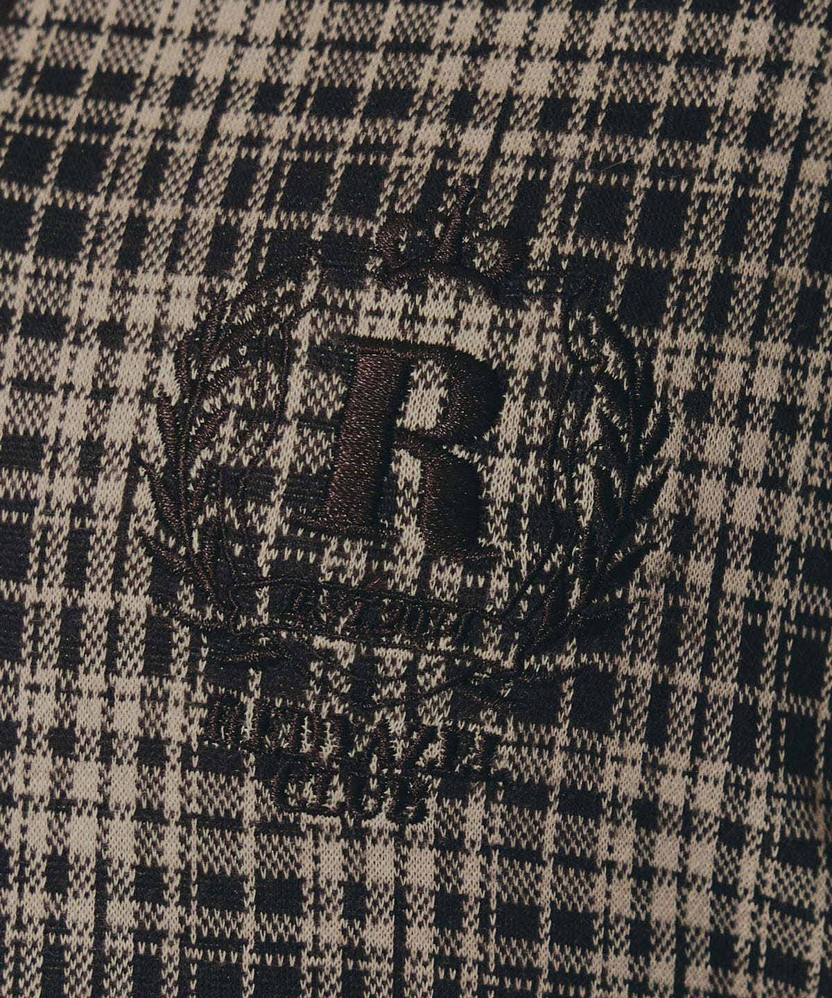 エンブレムサイドレースアップチェックワンピース