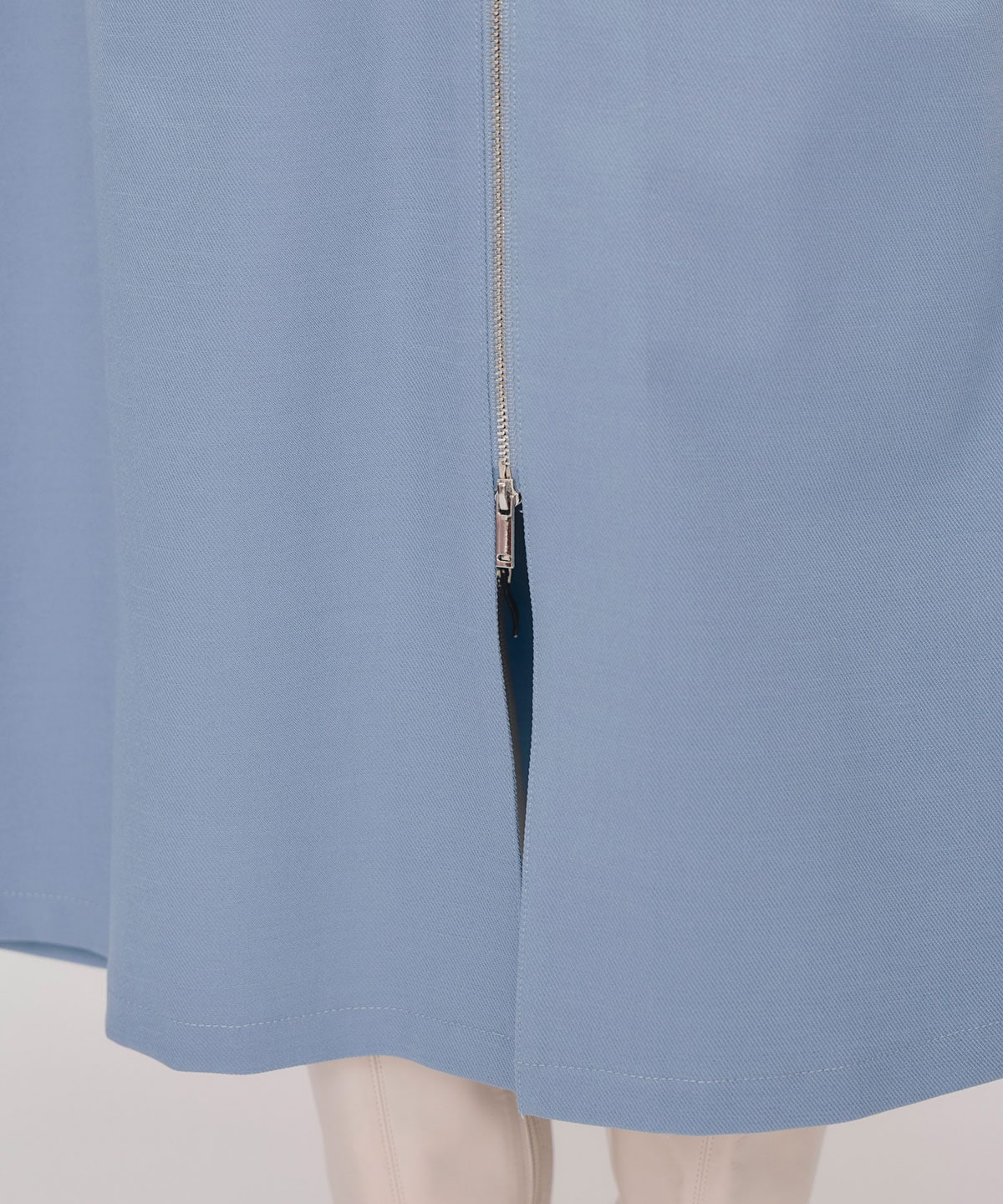 フロントZIPバイカラーロングワンピース