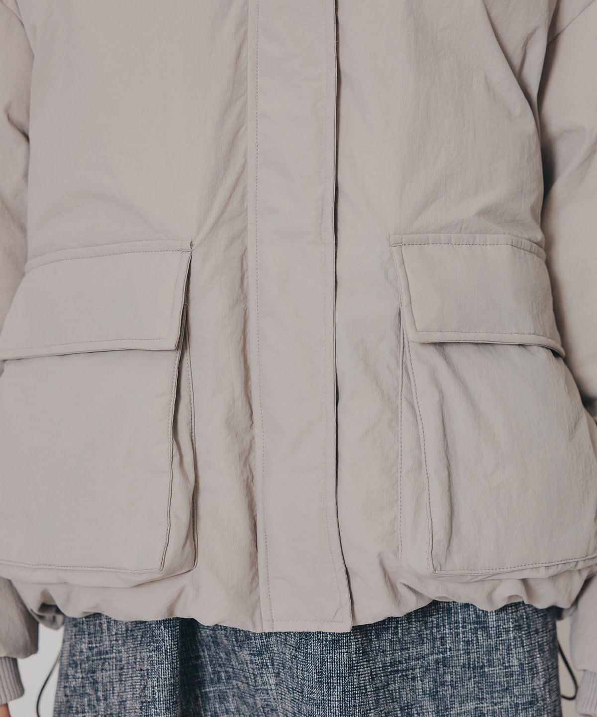 フラップポケットファイバーダウンジャケット