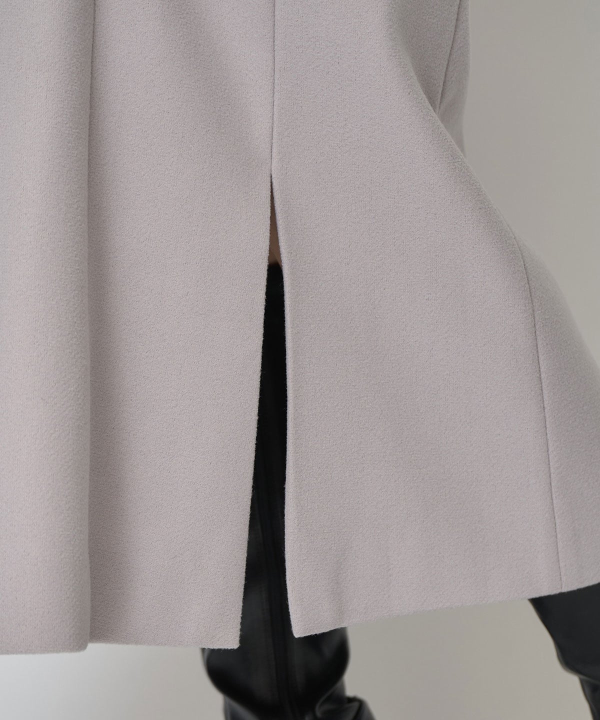 バイカラースリムチェスターコート