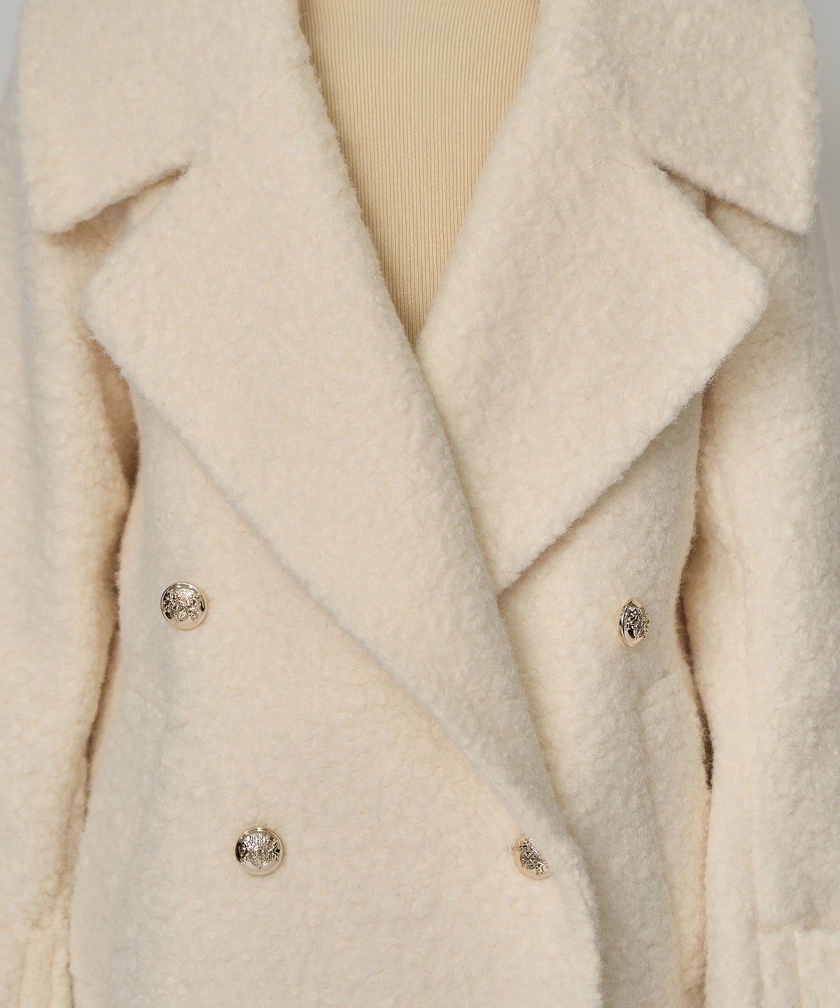 ボアダブルミドルコート