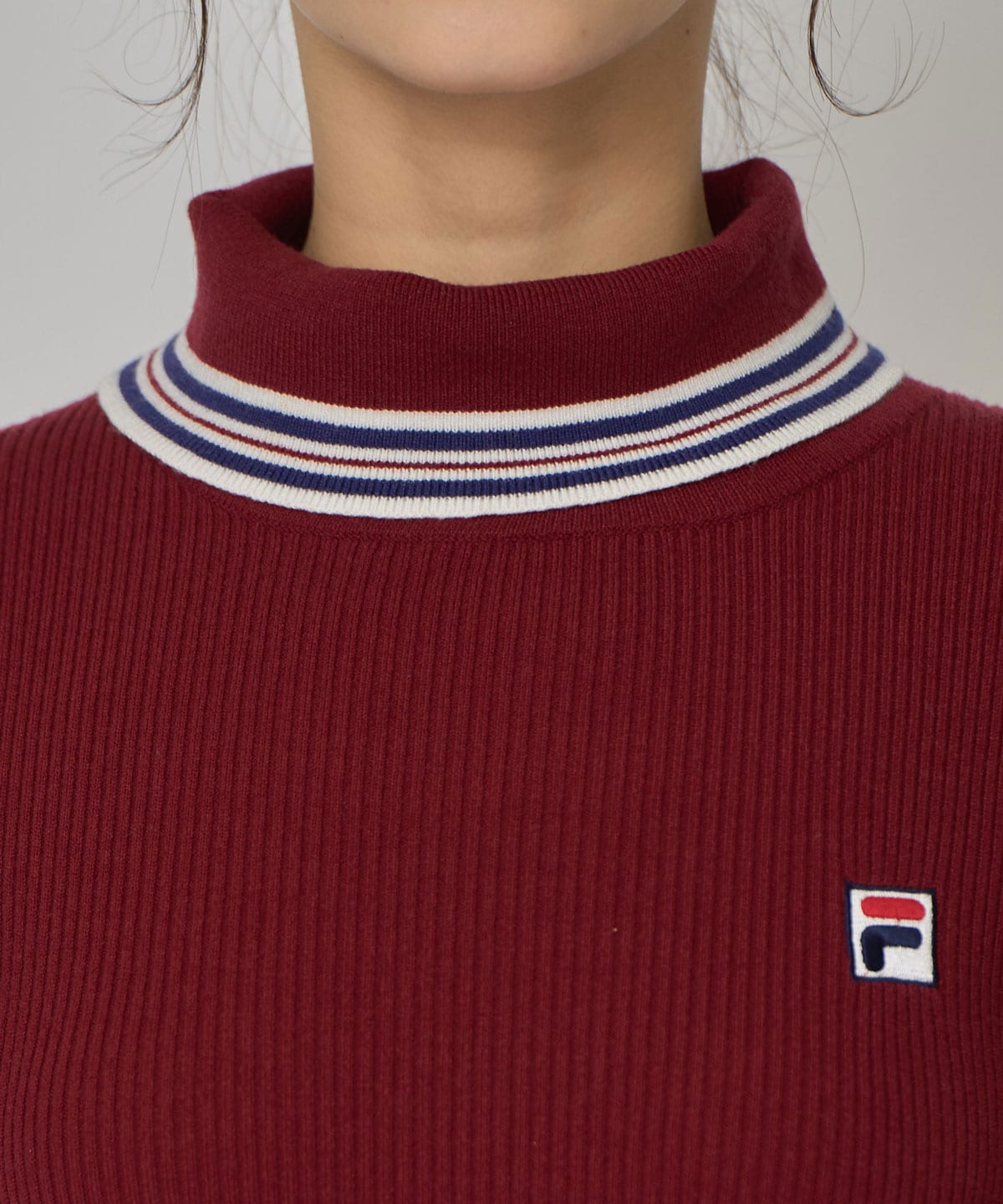 ［FILA×REDYAZEL］ラインタートルニットプルオーバー