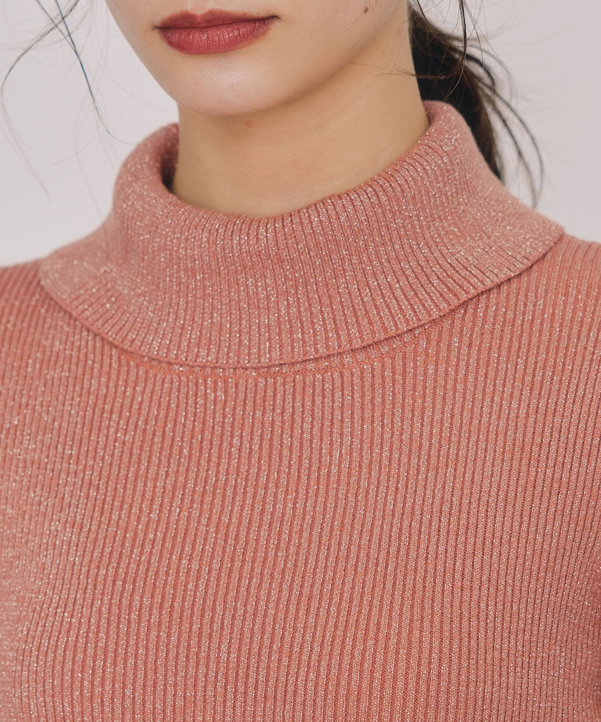 ラメタートルニットプルオーバー