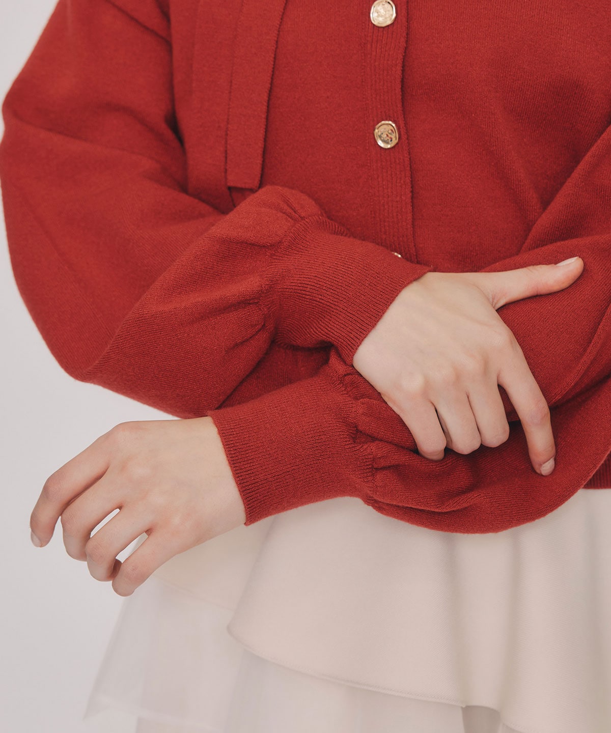 アシメカットデザインニットプルオーバー