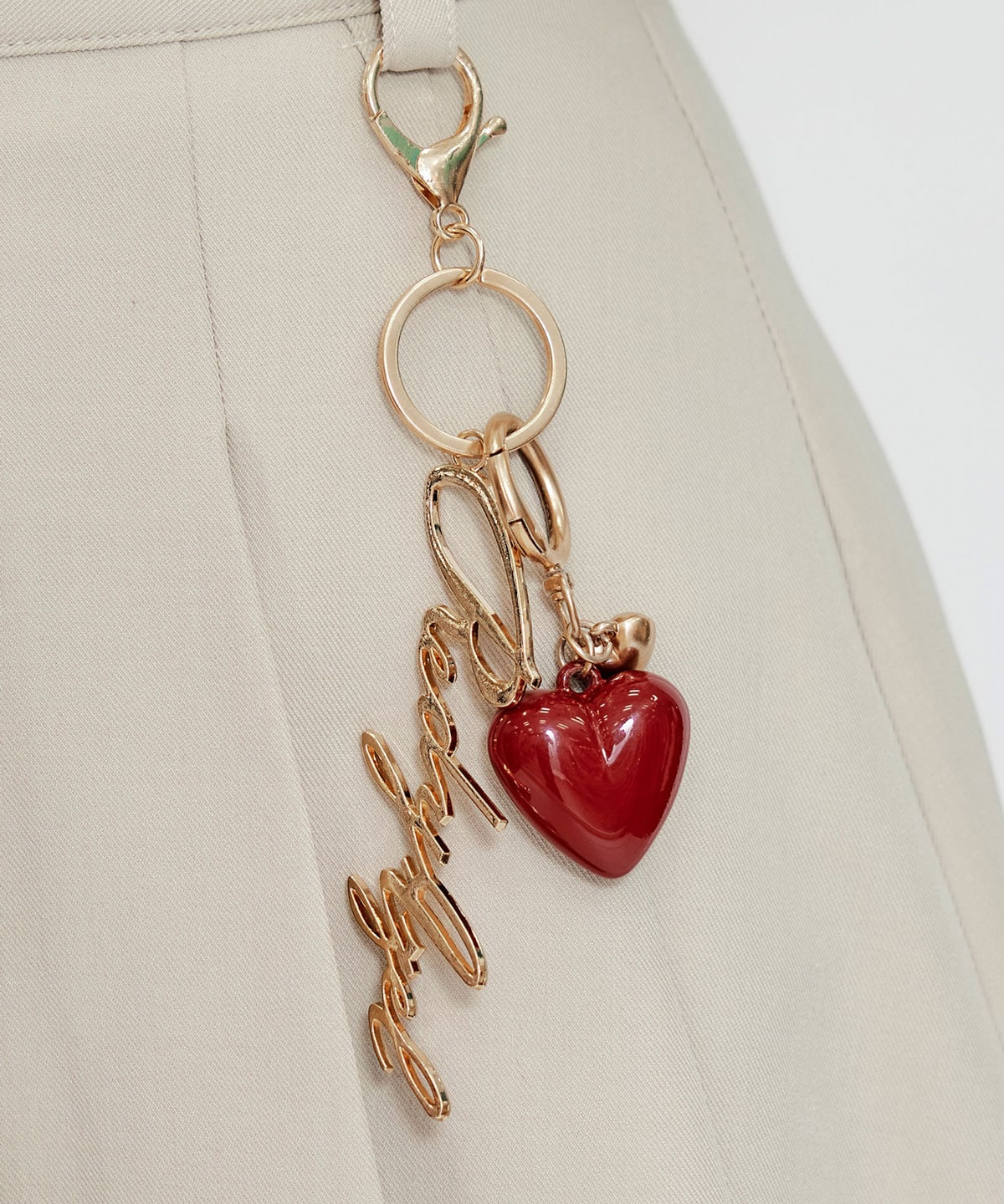 REDYAZEL×ハートチャームプリーツミニスカート