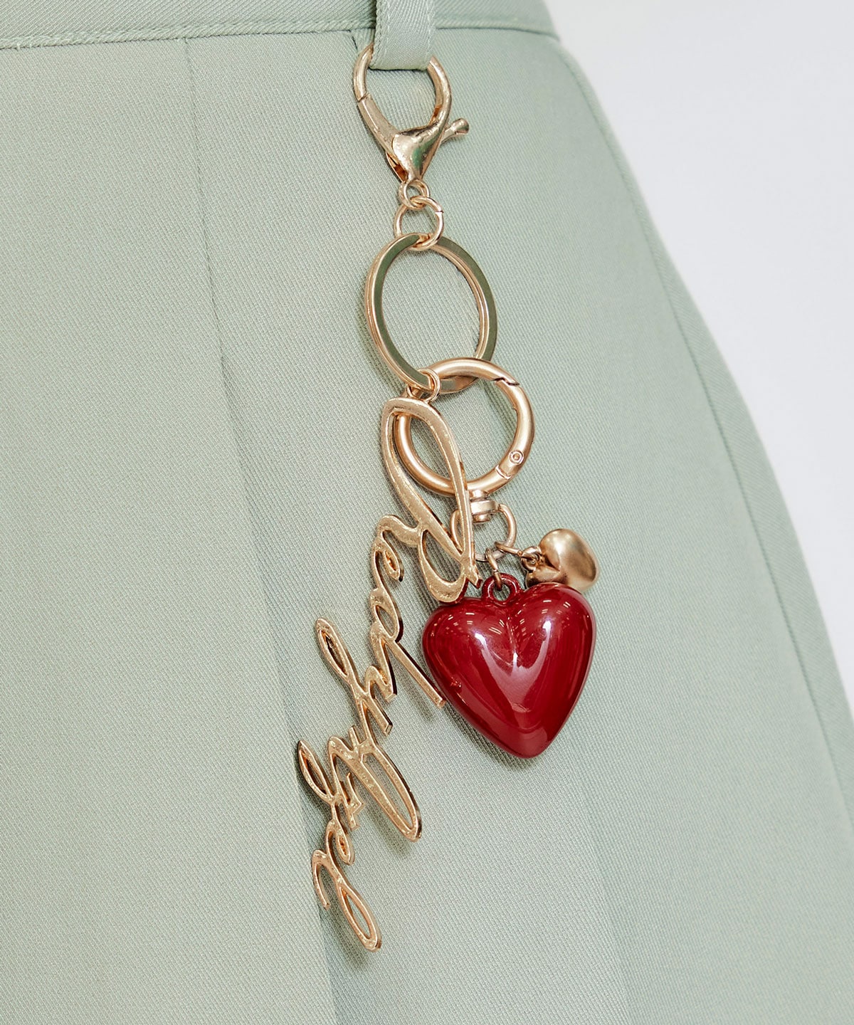 REDYAZEL×ハートチャームプリーツミニスカート