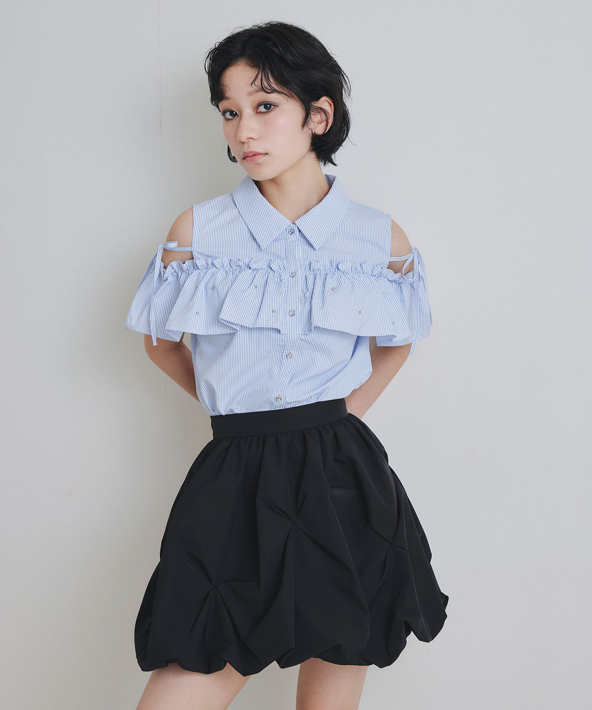 タックバルーンミニスカート