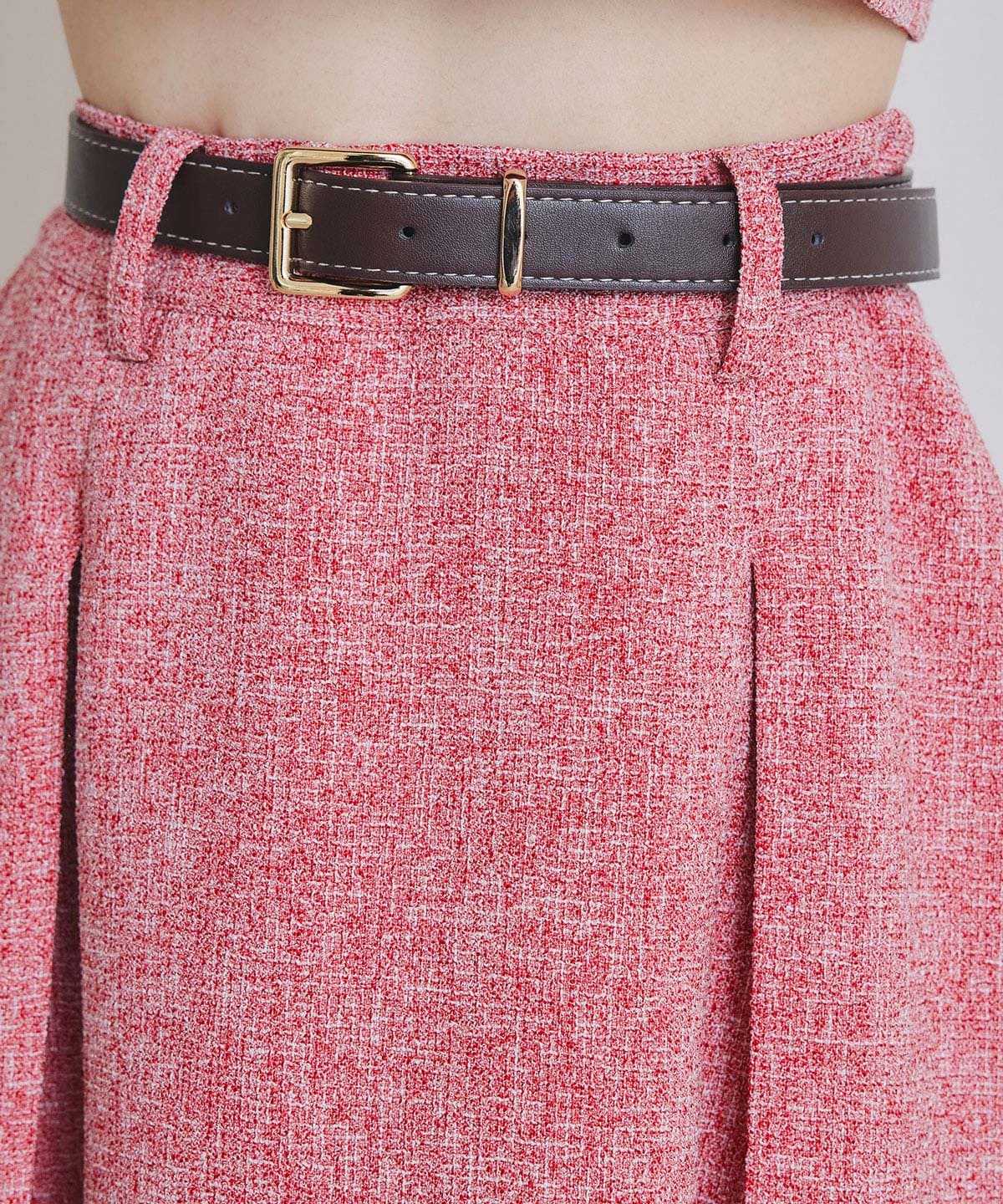 サマーツイードベスト×ロングフレアスカート