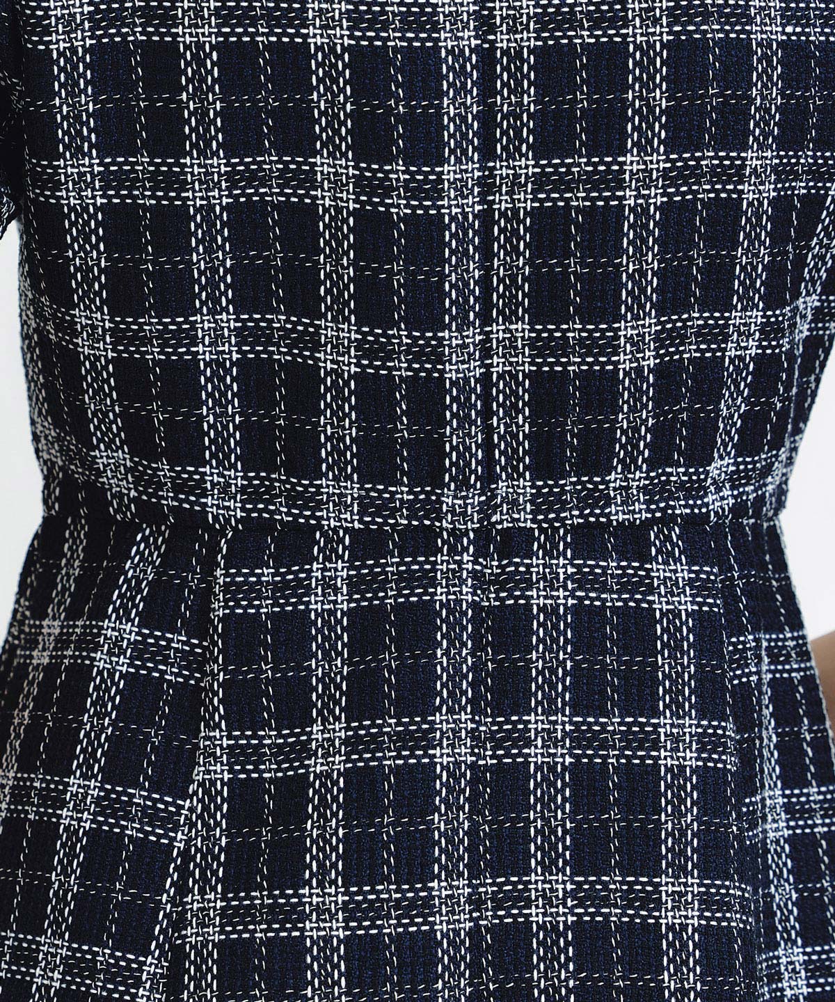 サマーツイードチェックシャツミニワンピース