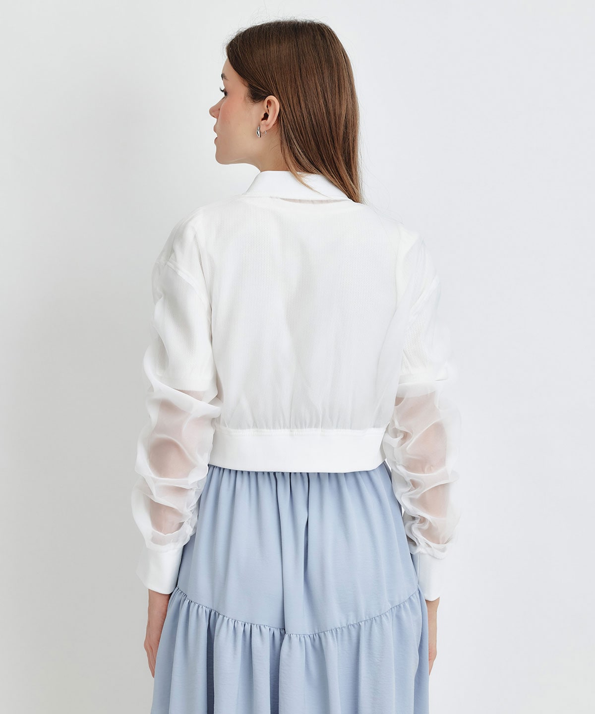 ギャザーシアーショートブルゾン