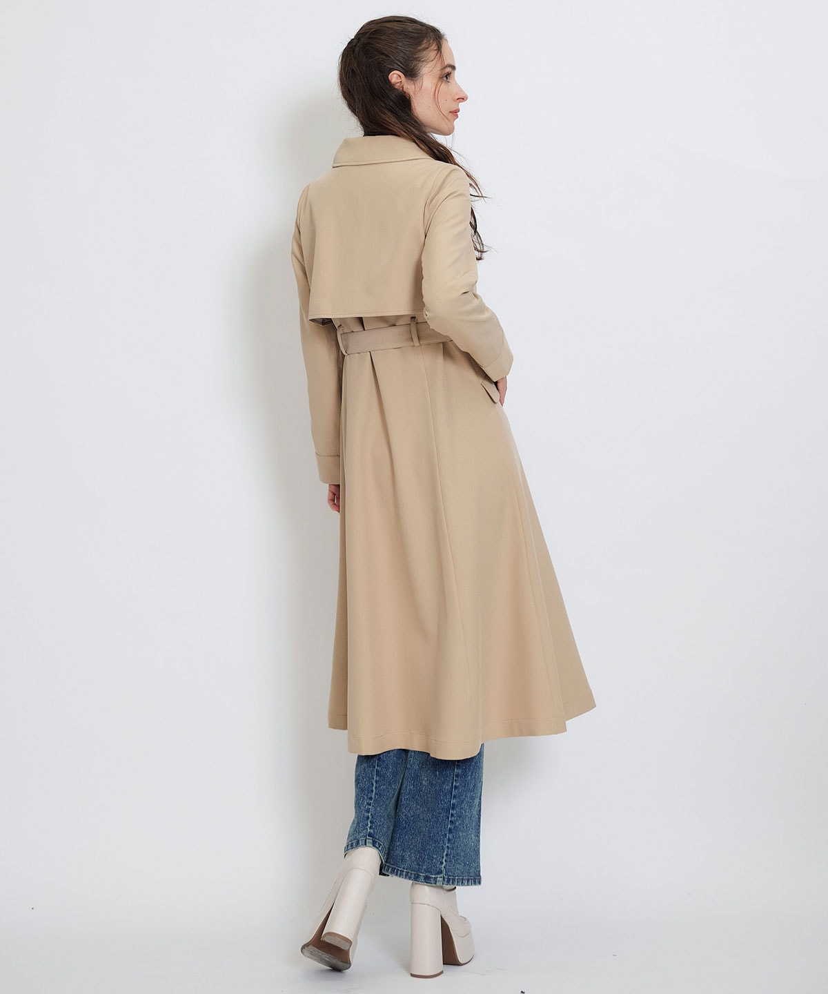 2WAYレイヤードライクリボントレンチコート